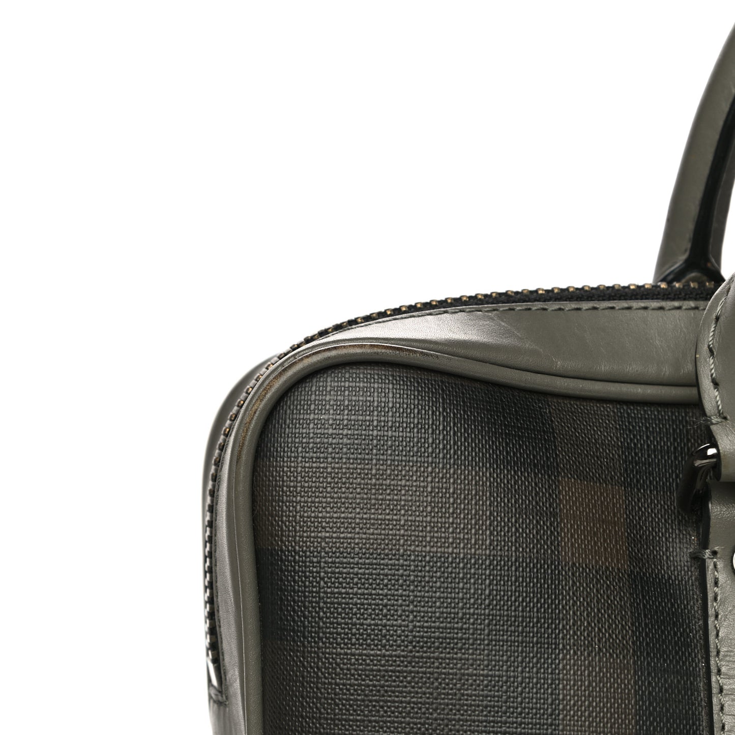 London Smoked Check Large Briefcase Grey