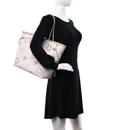 Louis Vuitton Monogram Giant By The Pool 2.0 Neverfull MM Beige 2 of 9