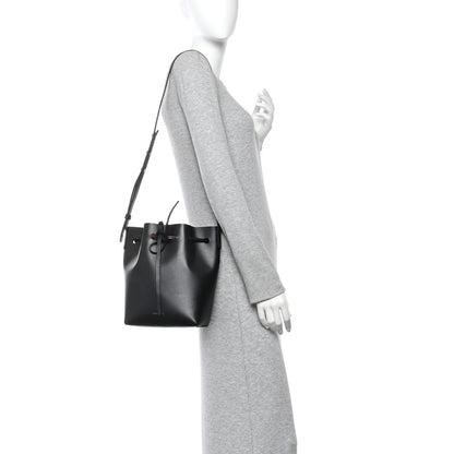 Mansur Gavriel Calfskin Mini Bucket Bag Black Flamma 2 of 13