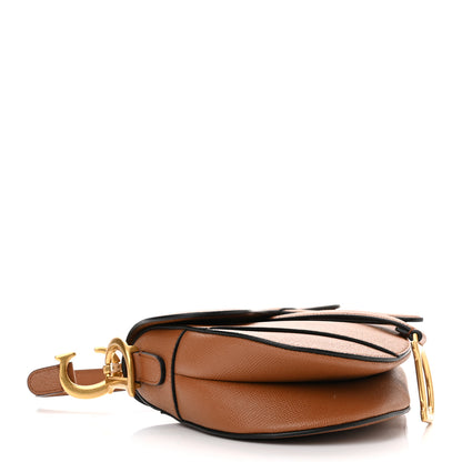 Christian Dior Grained Calfskin Saddle Bag Camello 3 of 8