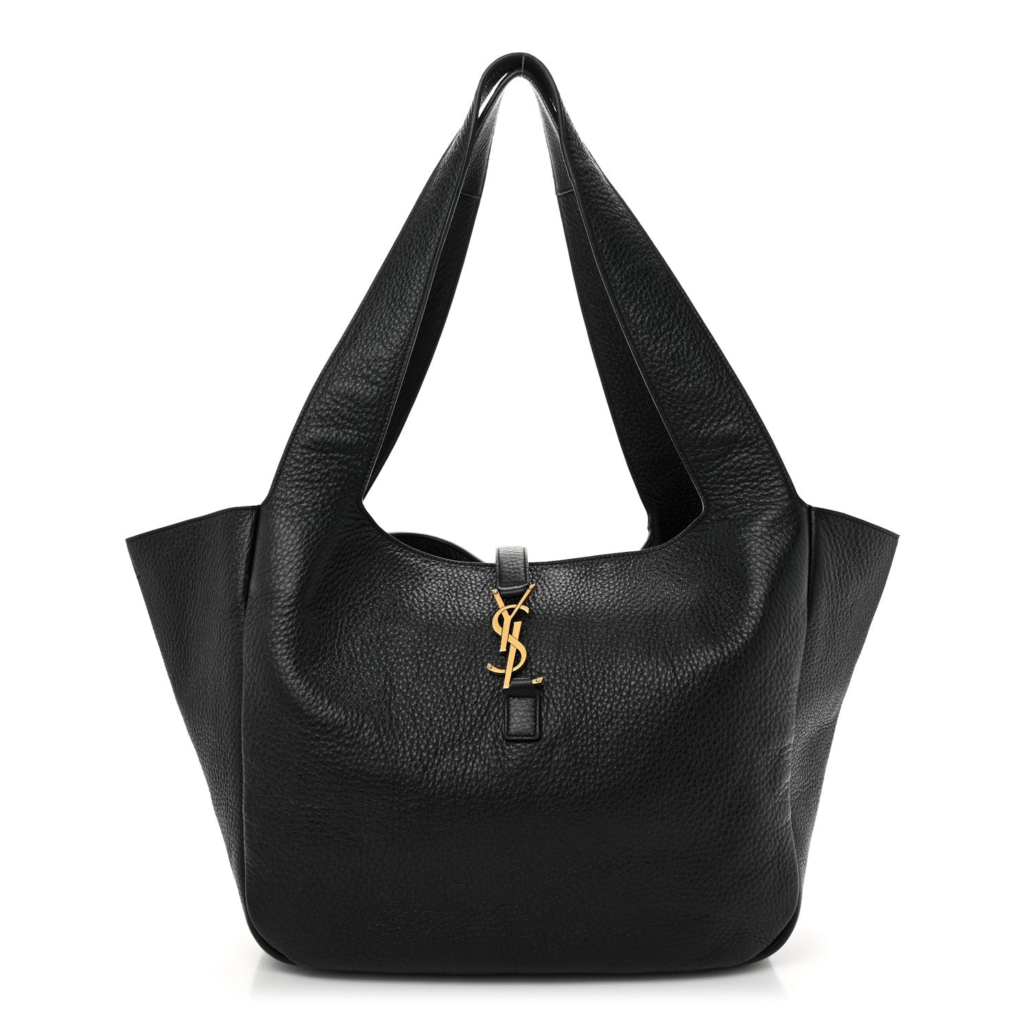 Saint Laurent Grained Deerskin Bea Tote Black 1 of 10