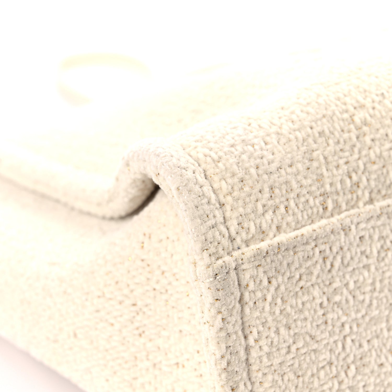 Chanel Lurex Boucle Small Deauville Tote White 8 of 16