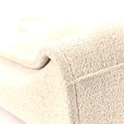 Chanel Lurex Boucle Small Deauville Tote White 8 of 16