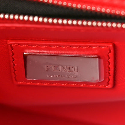 Fendi Nappa Mini Peekaboo Iconic Satchel Flamma 6 of 9