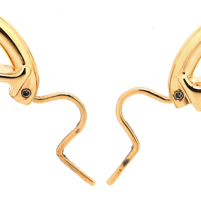 Louis Vuitton Metal Small Louise Hoop Earrings Gold 3 of 4