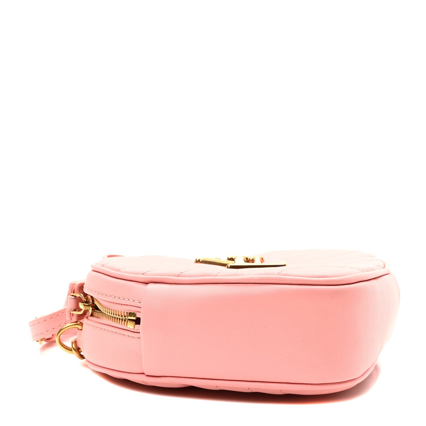 Calfskin New Wave Heart Bag Rose Pomettes