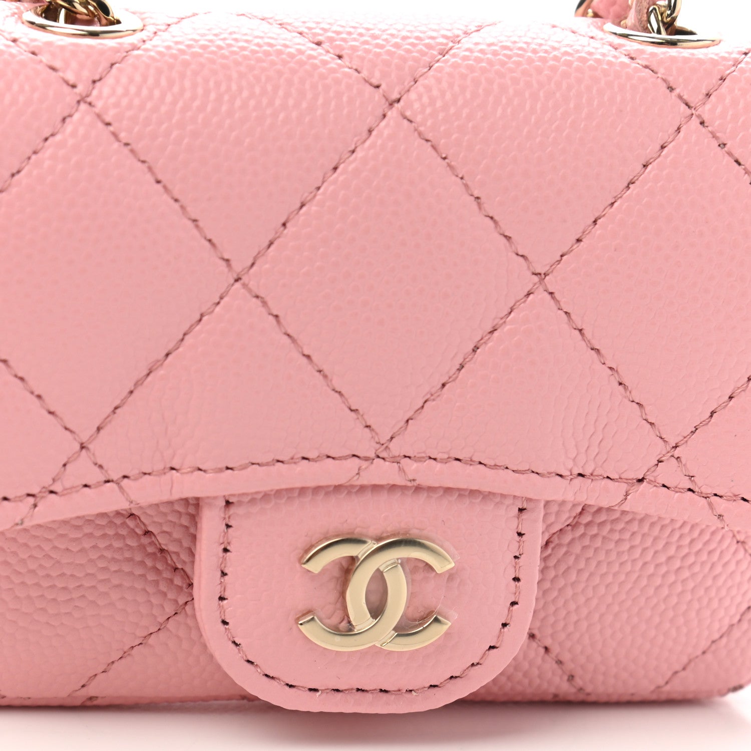 Chanel Caviar Quilted Mini Chain Belt Bag Light Pink 9 of 11