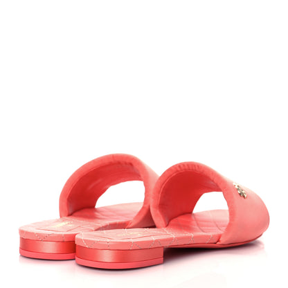 Chanel Satin Mule Sandals 38 Pink 4 of 8