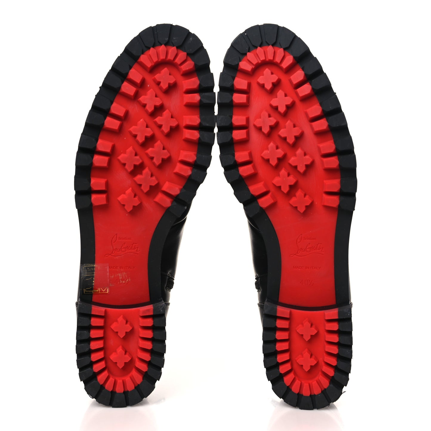 Calfskin Spikes TS Croc Flat Boots 40.5 Black