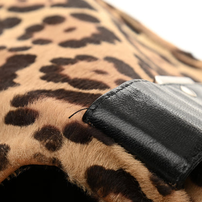 Fendi Calf Hair Leopard Print Shoulder Bag Brown Black 12 of 19