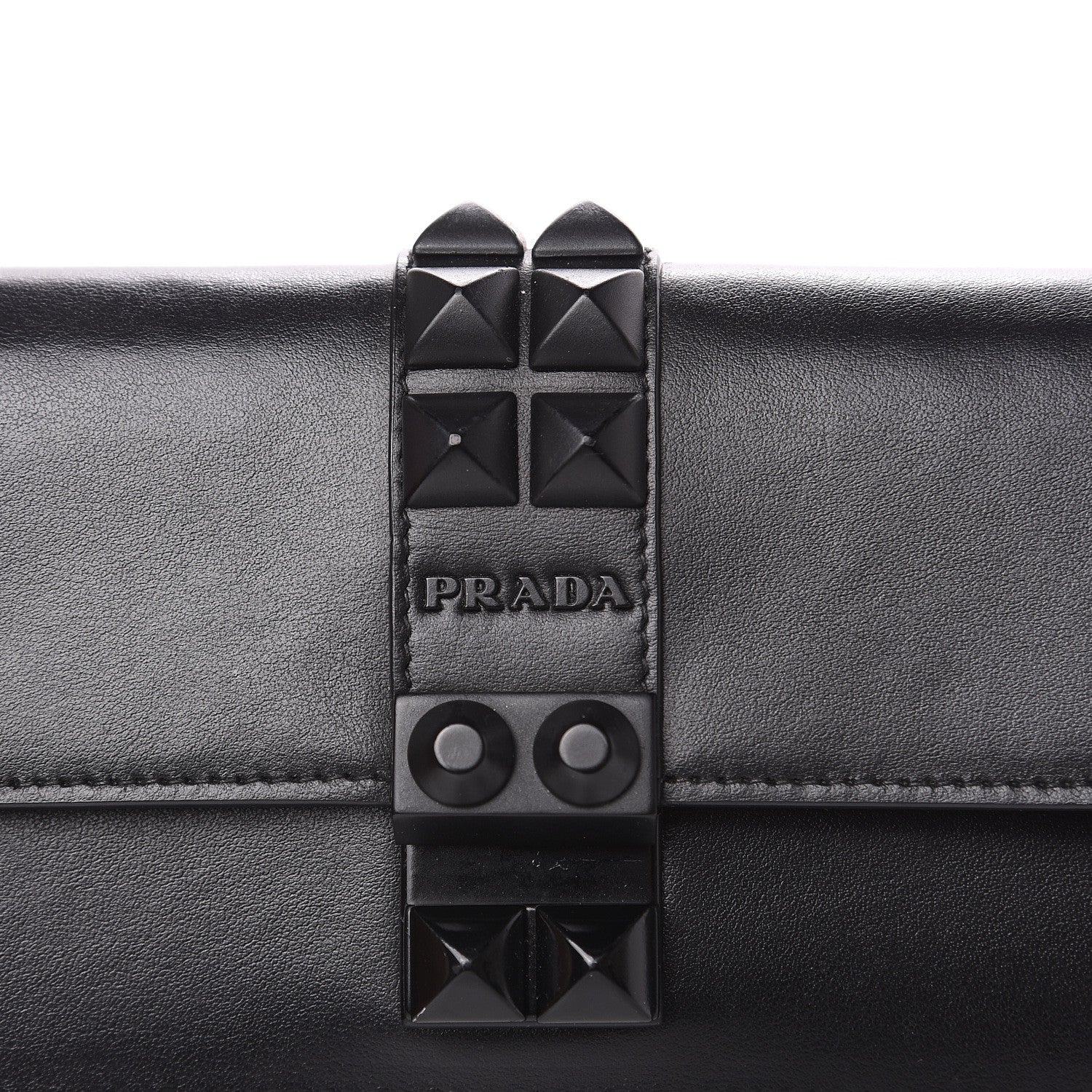 Prada City Calfskin Studded Mini Elektra Crossbody Bag Black 11 of 11