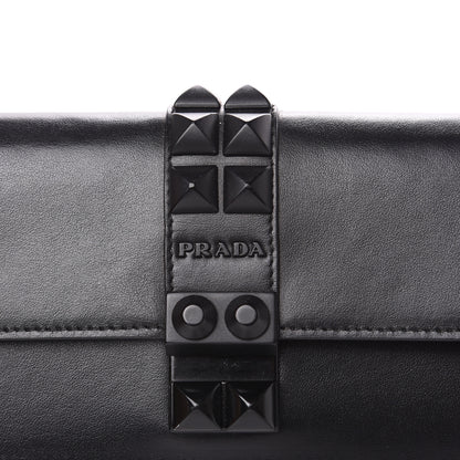 Prada City Calfskin Studded Mini Elektra Crossbody Bag Black 11 of 11