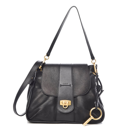 Chloe Grained Lambskin Calfskin Small Lexa Shoulder Bag Black 1 of 10