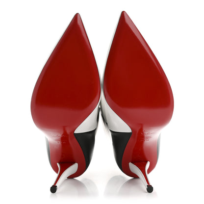 Christian Louboutin Calfskin Astrilarge 100 Booties 37.5 White Black 5 of 8