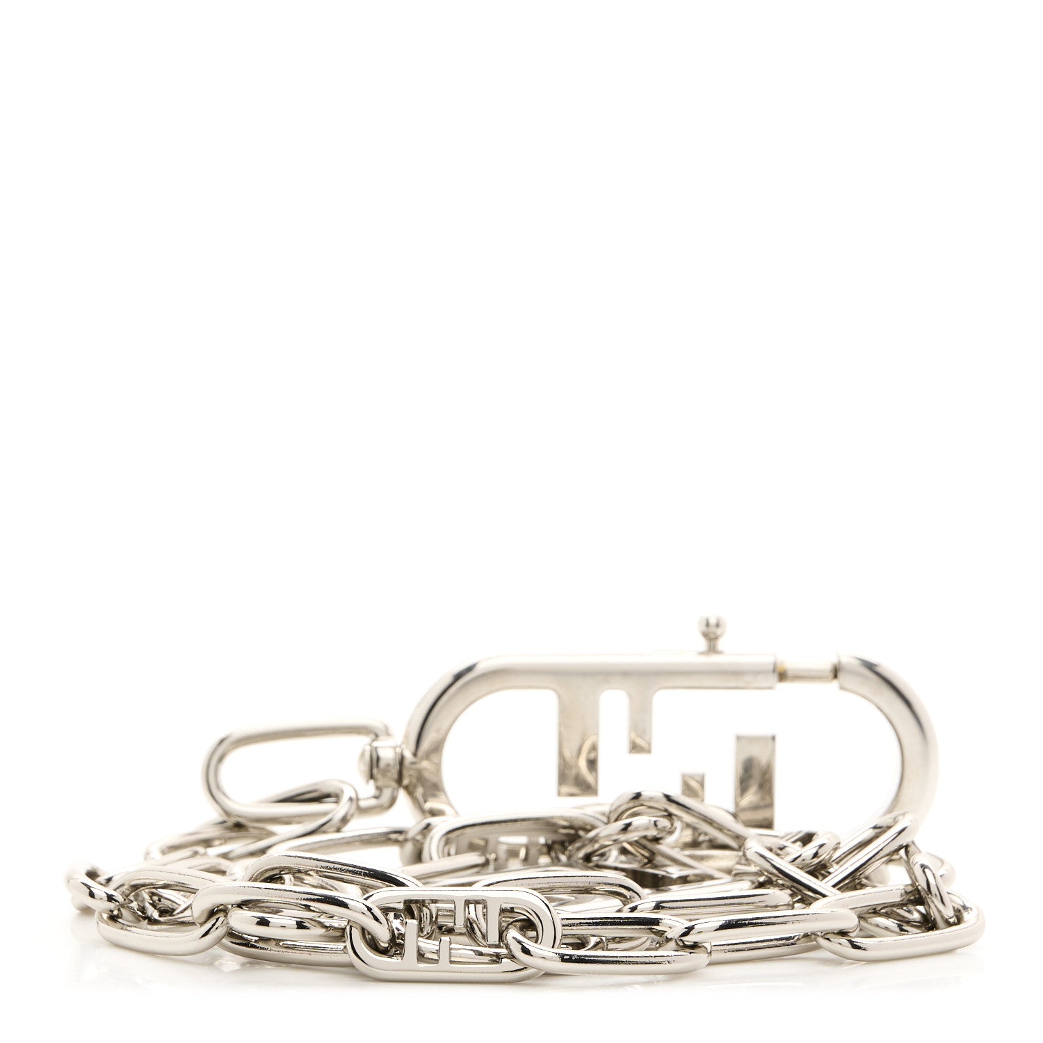 Fendi Metal O'Lock Strap You Silver 1771231 – FASHIONPHILE