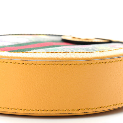 Gucci GG Supreme Monogram Flora Web Mini Ophidia Round Shoulder Bag Beige Multicolor Crop 9 of 10