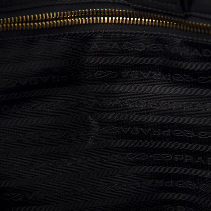 Prada Nylon Saffiano Front Pocket Tote Black 8 of 12