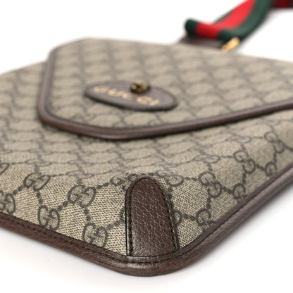 Gucci GG Supreme Monogram Web Medium Neo Vintage Flap Messenger Bag Beige New Acero 10 of 10