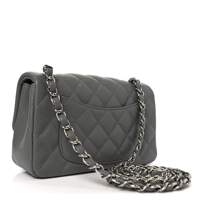 Chanel Caviar Quilted Mini Rectangular Flap Grey 3 of 11