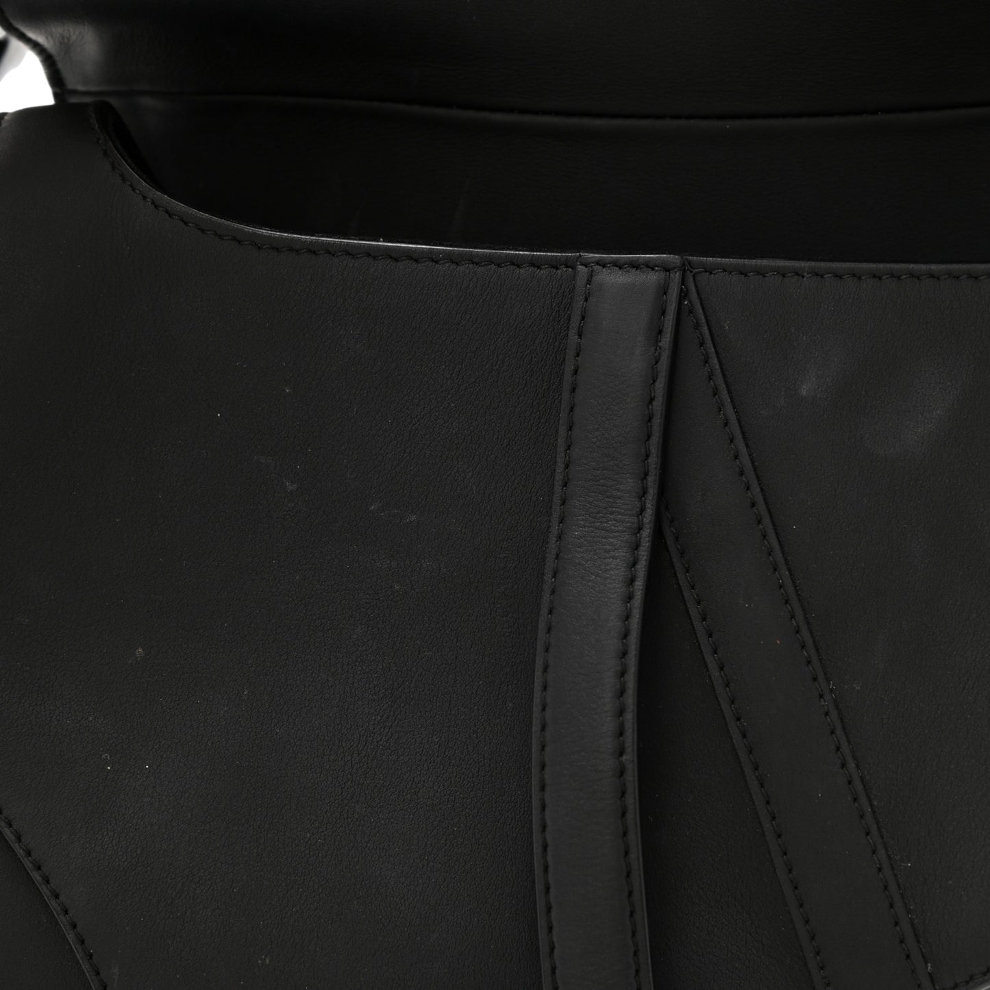 Ultra Matte Calfskin Saddle Bag Black