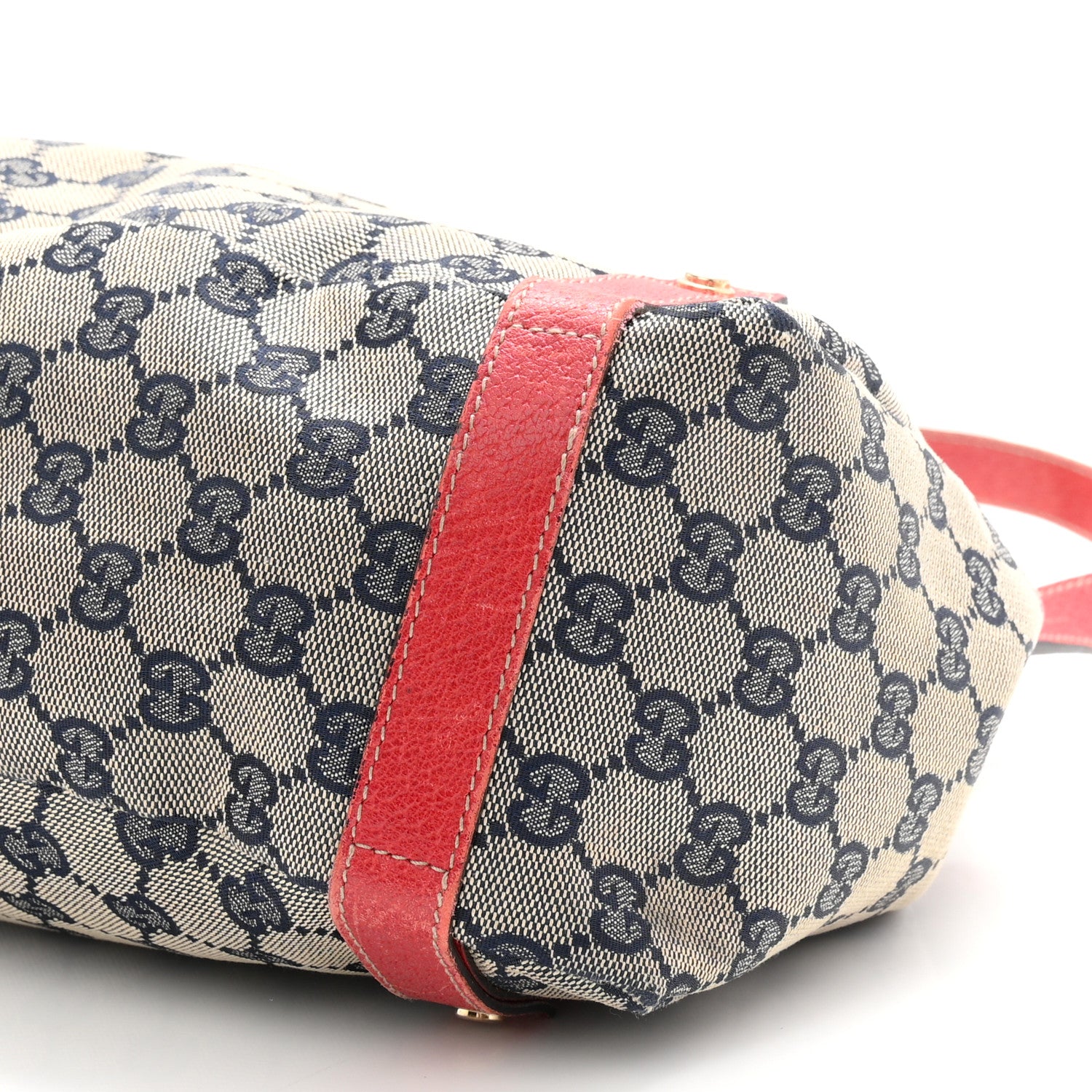 Gucci Monogram Medium Abbey Shoulder Bag Navy Red 10 of 12
