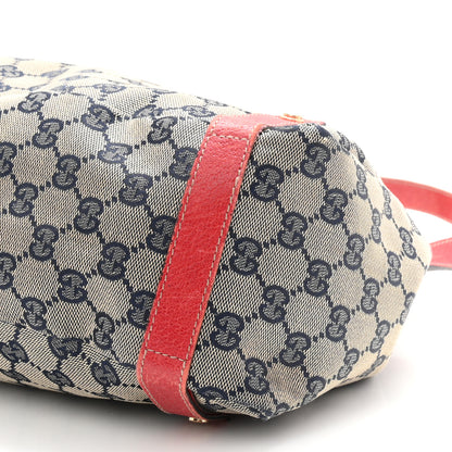Gucci Monogram Medium Abbey Shoulder Bag Navy Red 10 of 12