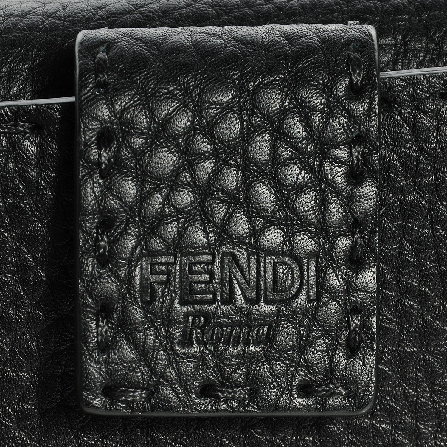 Fendi Cuoio Romano Selleria Peekaboo Continental Wallet Black 9 of 14