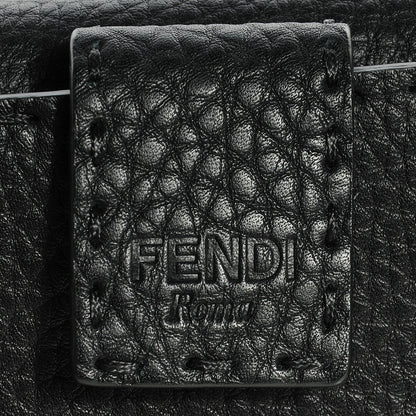 Fendi Cuoio Romano Selleria Peekaboo Continental Wallet Black 9 of 14
