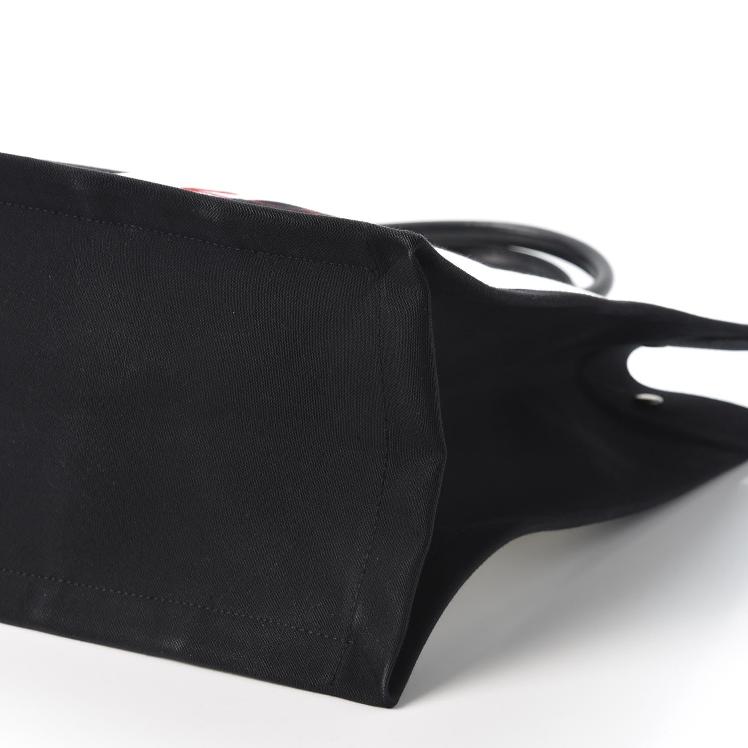 Saint Laurent Canvas Noe Striped Tote Black White 6 of 8