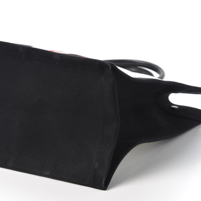 Saint Laurent Canvas Noe Striped Tote Black White 6 of 8