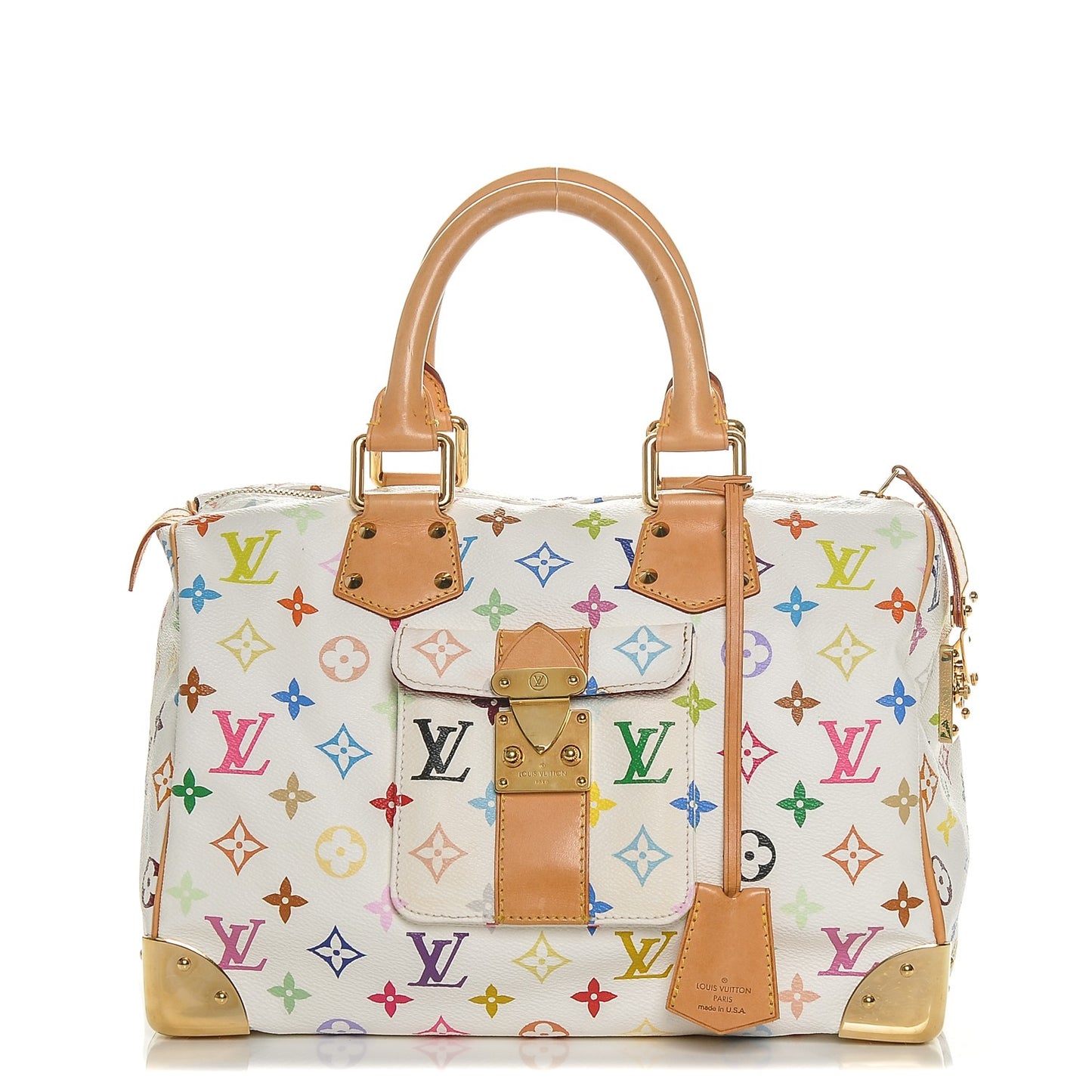 Monogram Multicolor Speedy 30 White