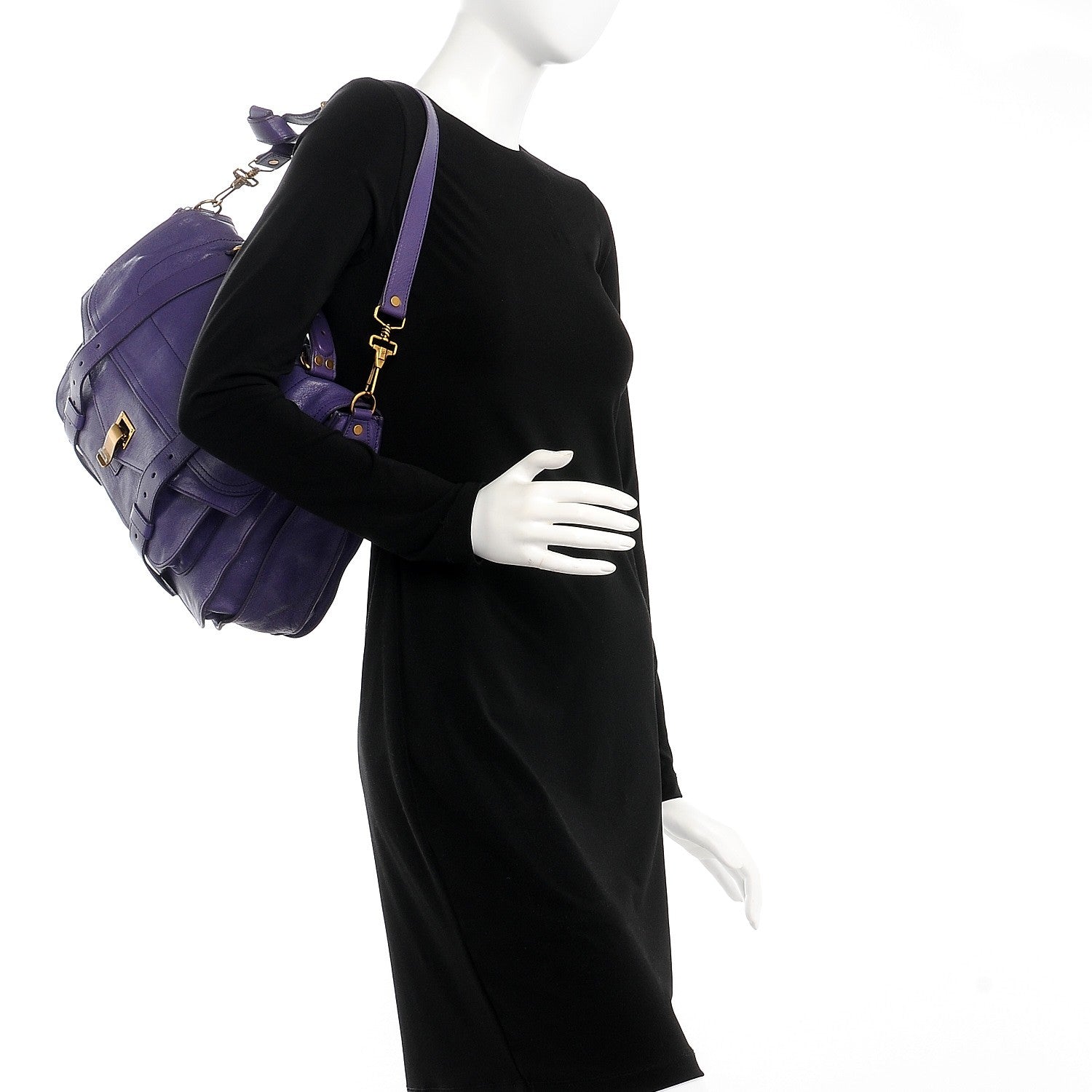Proenza Schouler Lambskin Large PS1 Satchel Violet 2 of 8