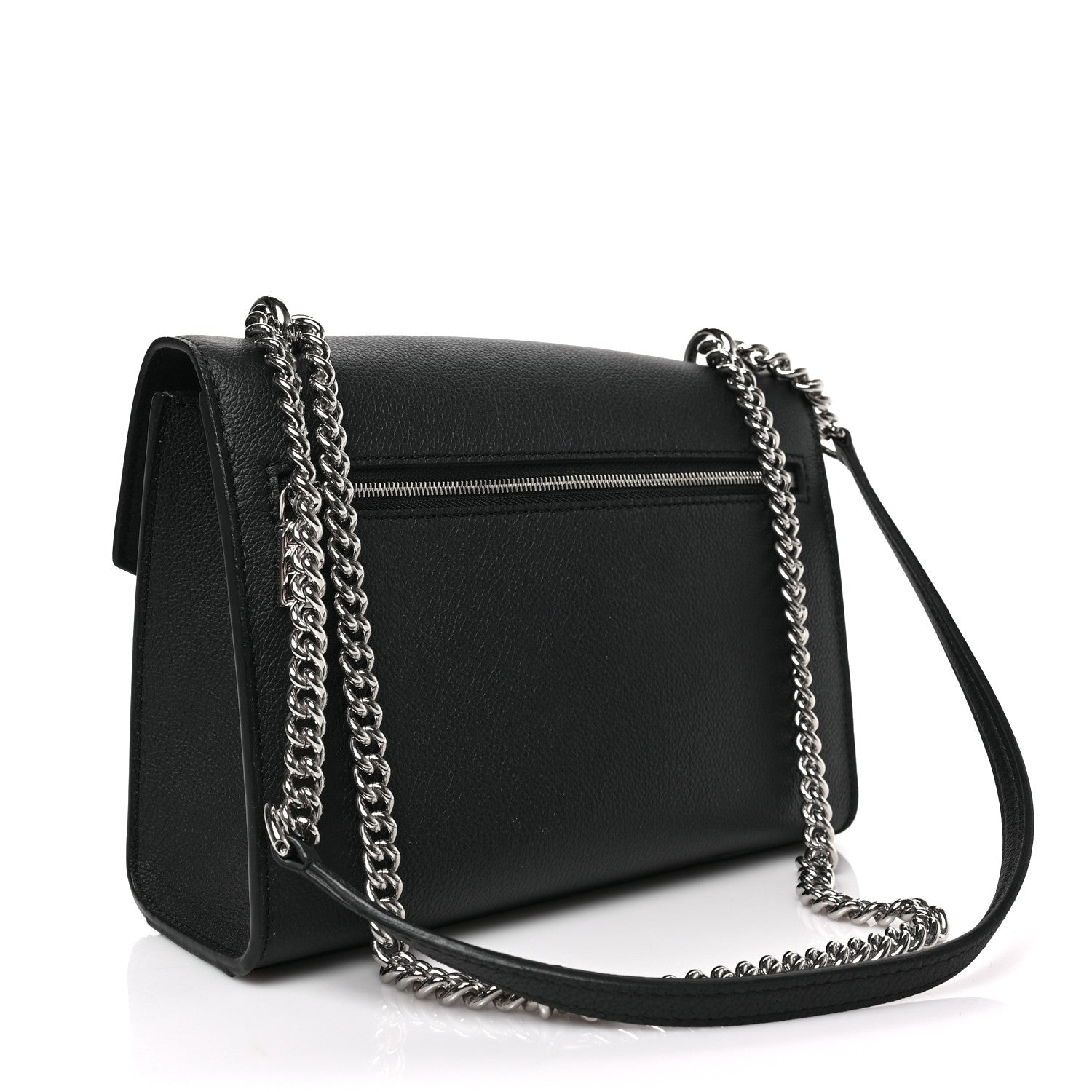 Louis Vuitton Soft Calfskin Mylockme Chain Bag BB Black 3 of 8