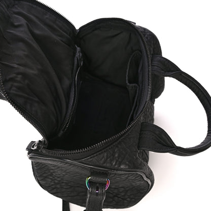 Alexander Wang Pebbled Lambskin Rockie Black Iridescent Hardware 4 of 10