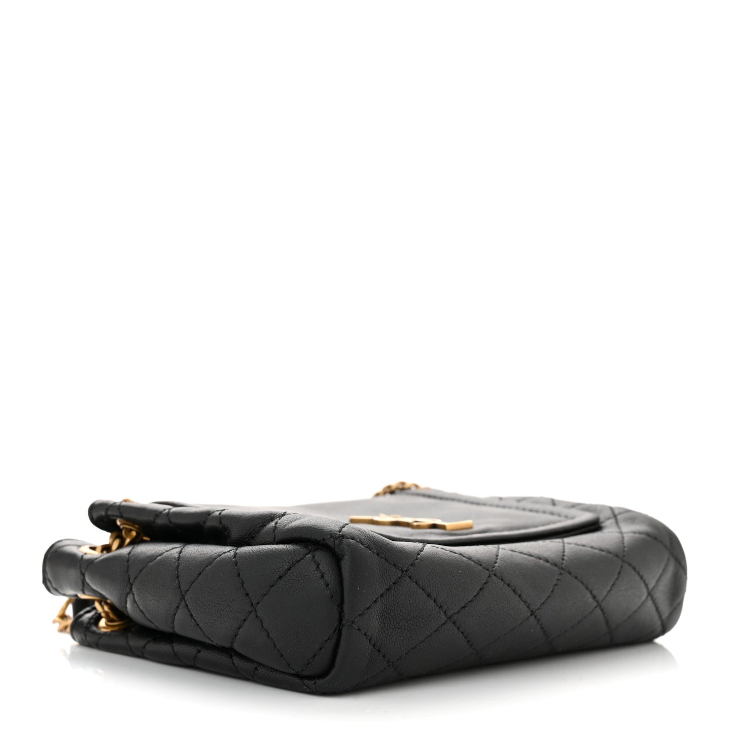 Lambskin Quilted Monogram Mini Nolita Black