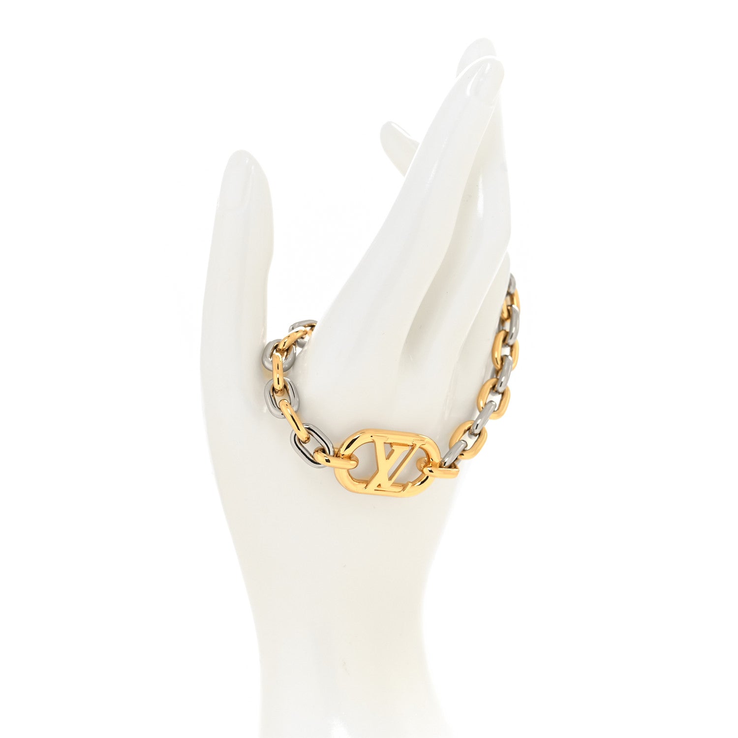 Louis Vuitton Everyday Chain LV Bracelet M Gold Silver 2 of 5