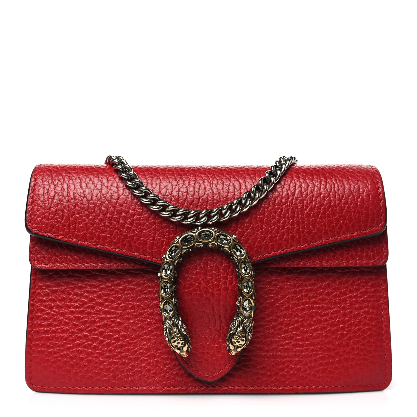 Calfskin Super Mini Dionysus Shoulder Bag Hibiscus Red