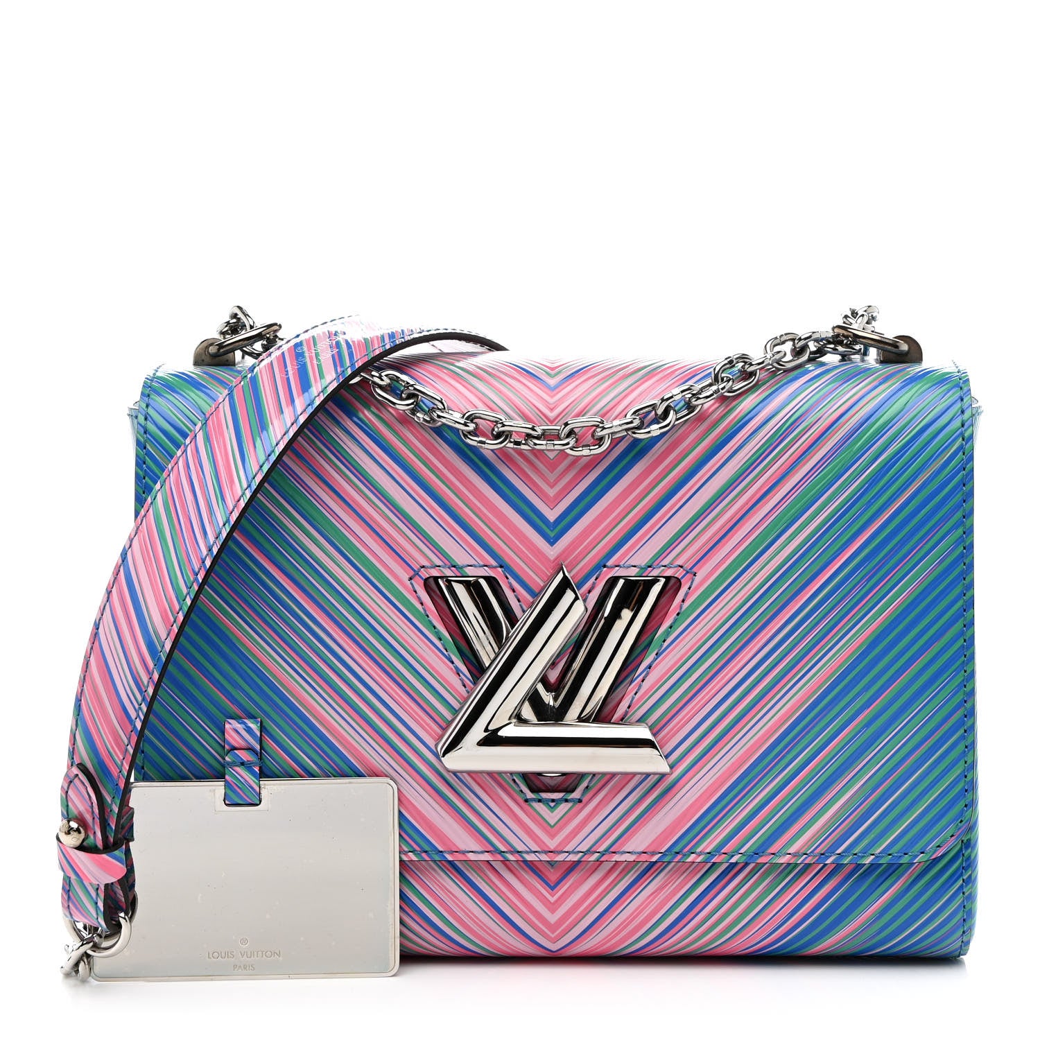 Louis Vuitton Epi Tropical Twist Shoulder Bag MM Blue Rose 3 of 11