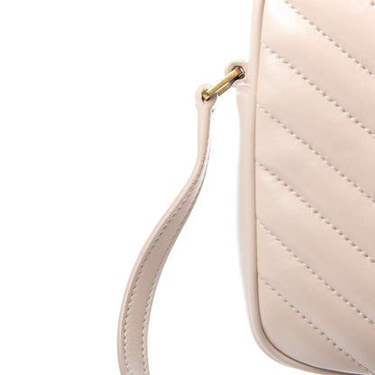 Saint Laurent Calfskin Matelasse Monogram Lou Camera Bag Washed Light Pink 5 of 17