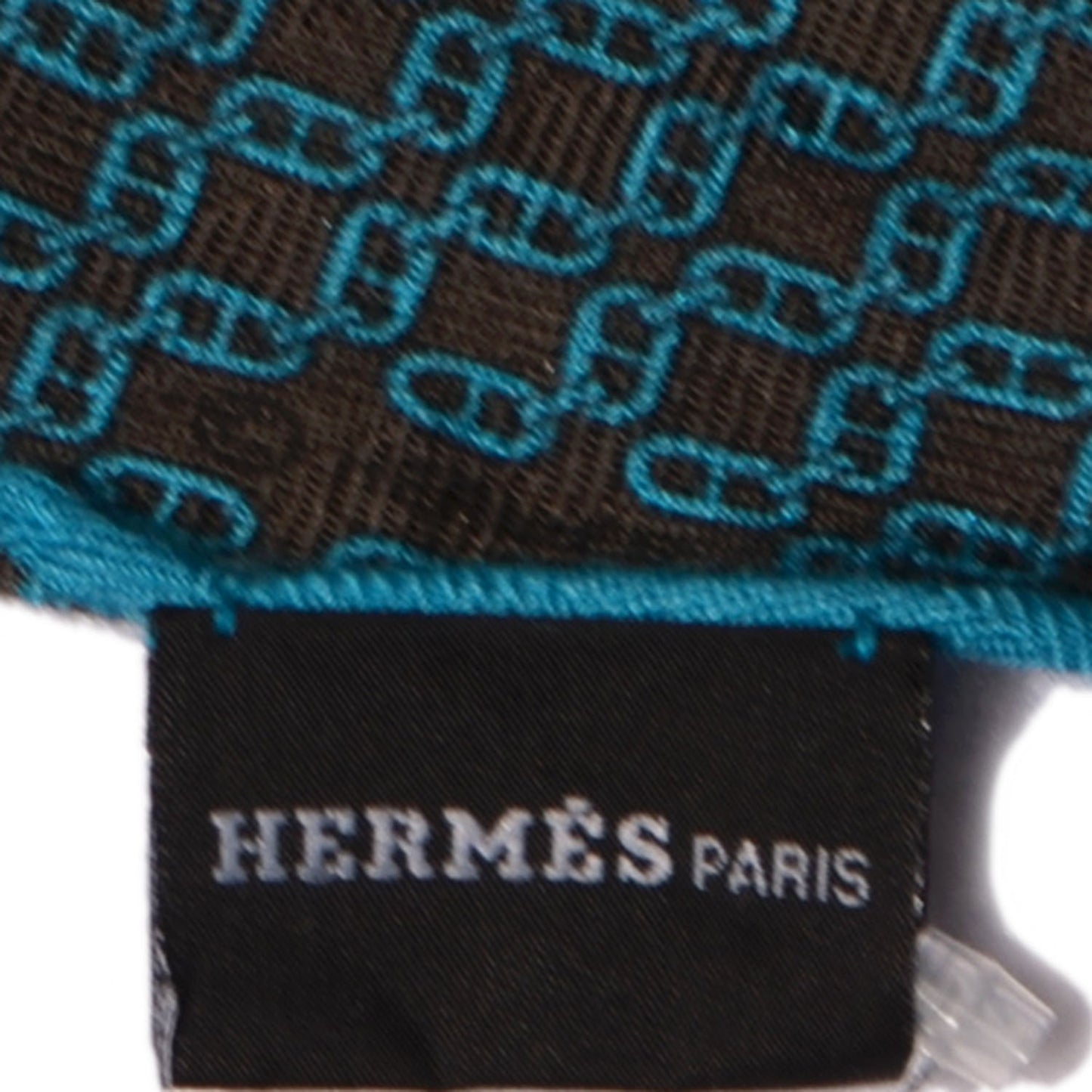 Mens Cashmere Silk Modern Chain Losange MM Imprime Scarf Kaki Turquoise
