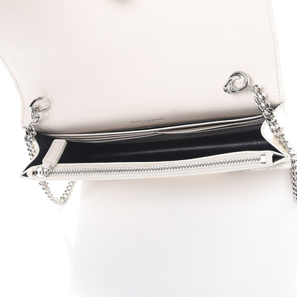 Saint Laurent Calfskin Bead Embellished Kate Monogram Tassel Chain Wallet White 5 of 7