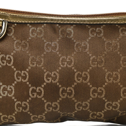 Gucci Satin Monogram D Ring Cosmetic Case Metallic Bronze 7 of 12