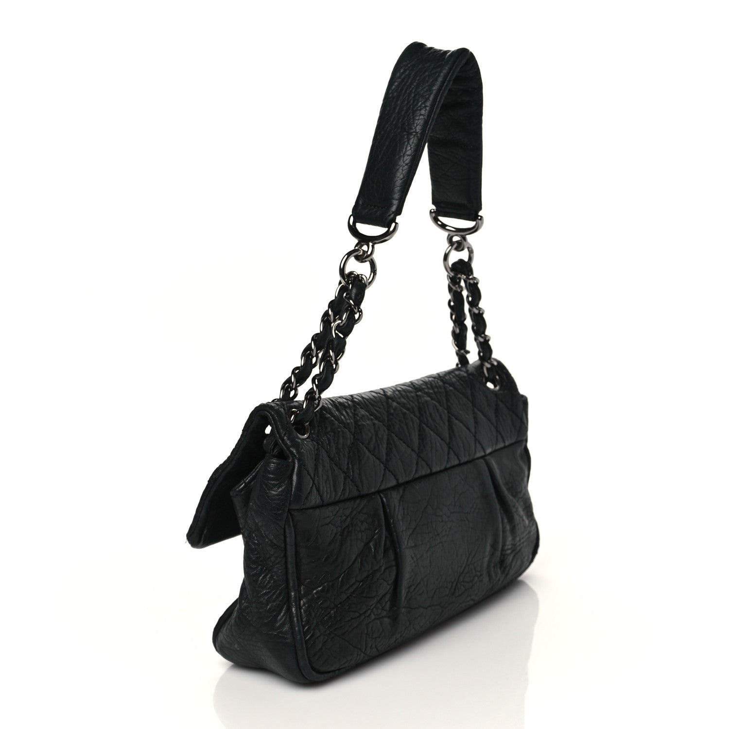 Chanel Distressed Lambskin Lady Braid Flap Black 3 of 9