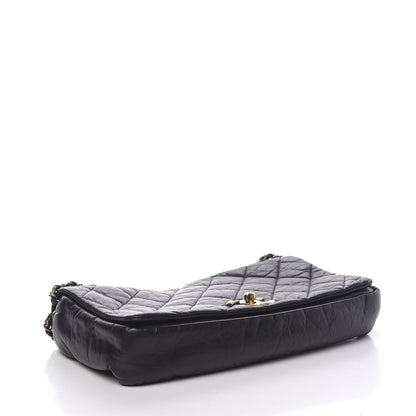 Chanel Aged Calfskin Quilted Medium Pondichery Flap Black 3 of 9