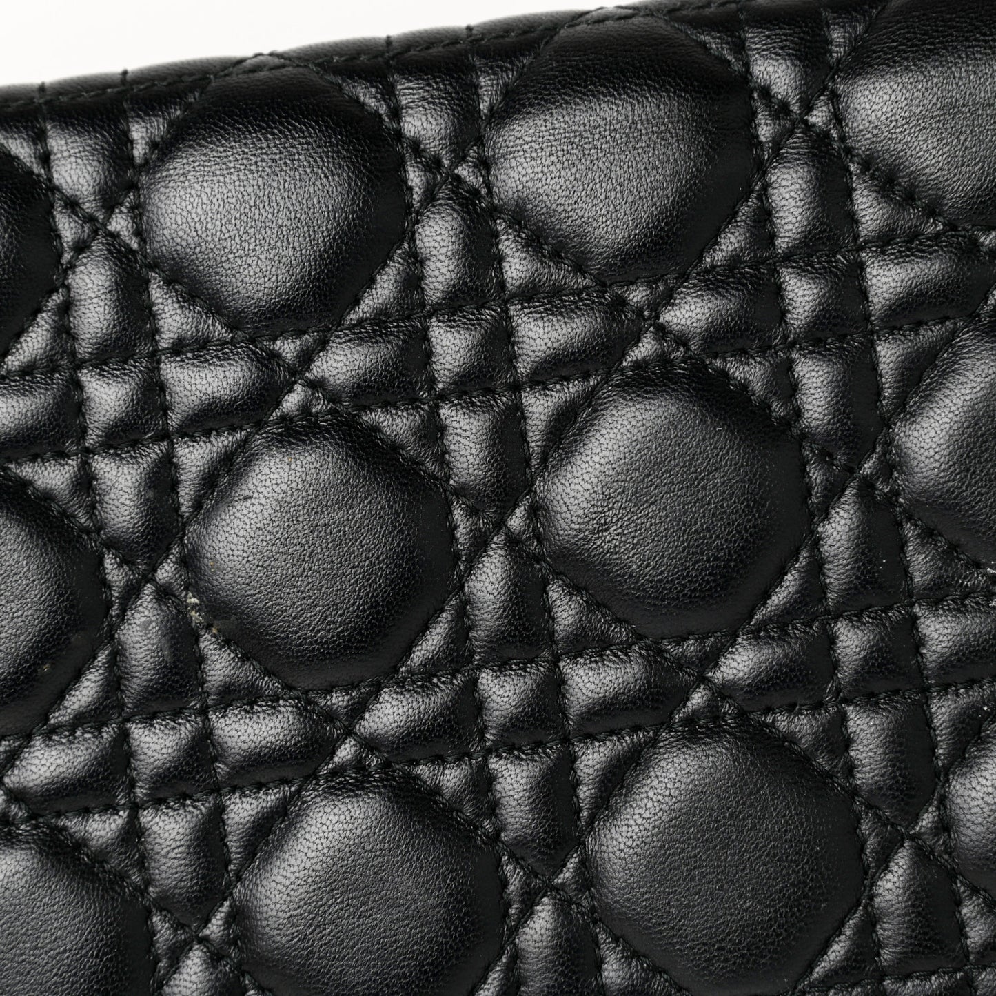 Lambskin Cannage Lady Dior Convertible Clutch Black