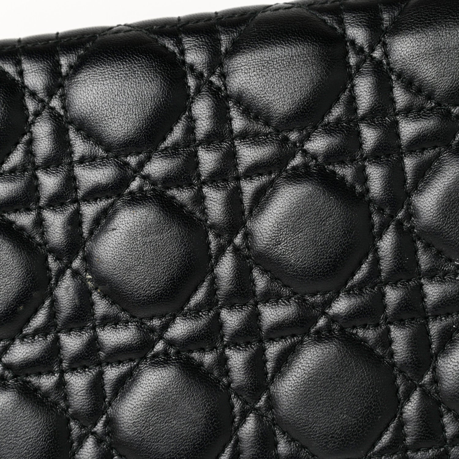 Christian Dior Lambskin Cannage Lady Dior Convertible Clutch Black 19 of 21