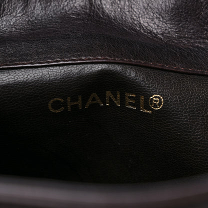 Chanel Suede Quilted Drawstring Sling Backpack Beige Brown 7 of 23