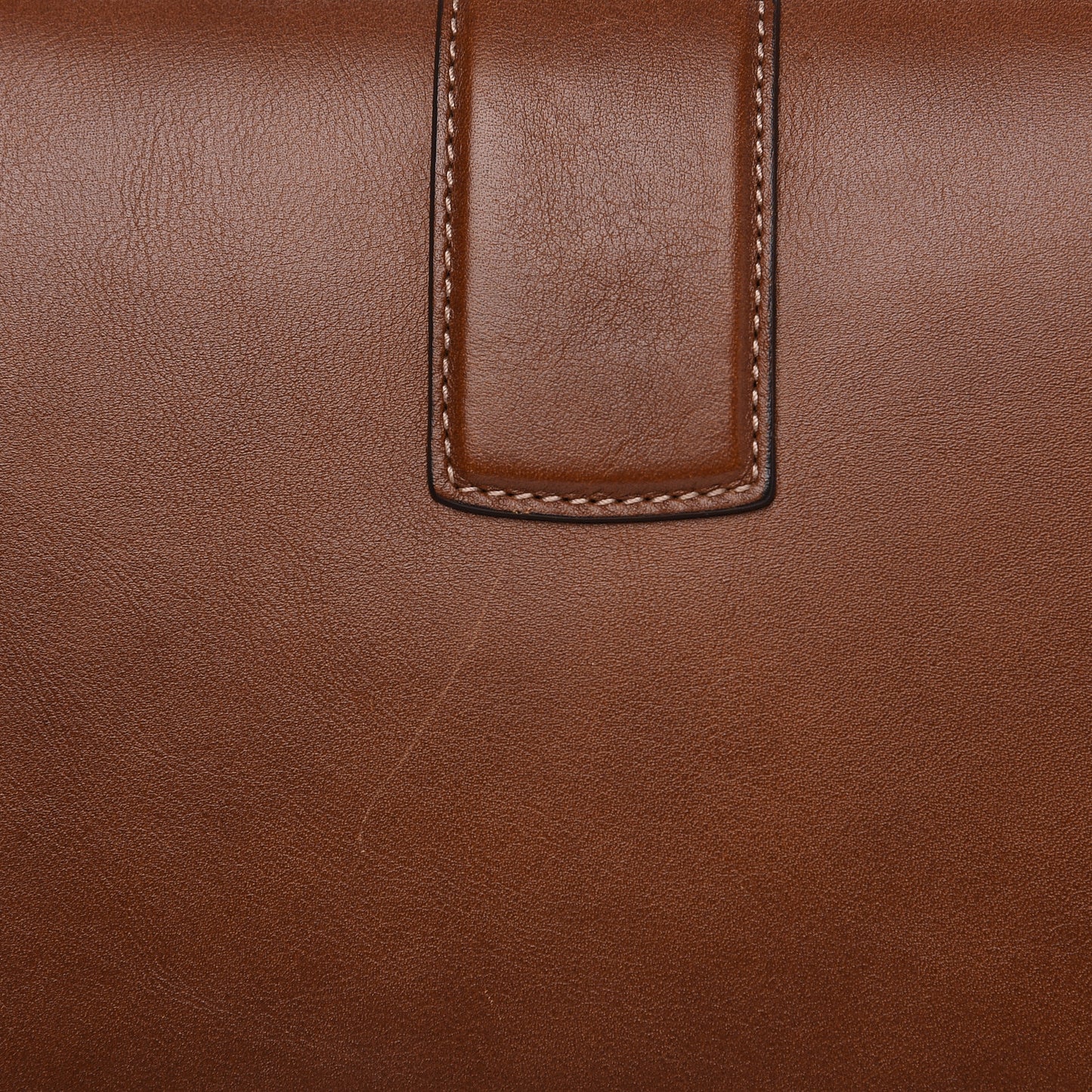 Calfskin Medium Cat Lock Top Handle Bag Brown