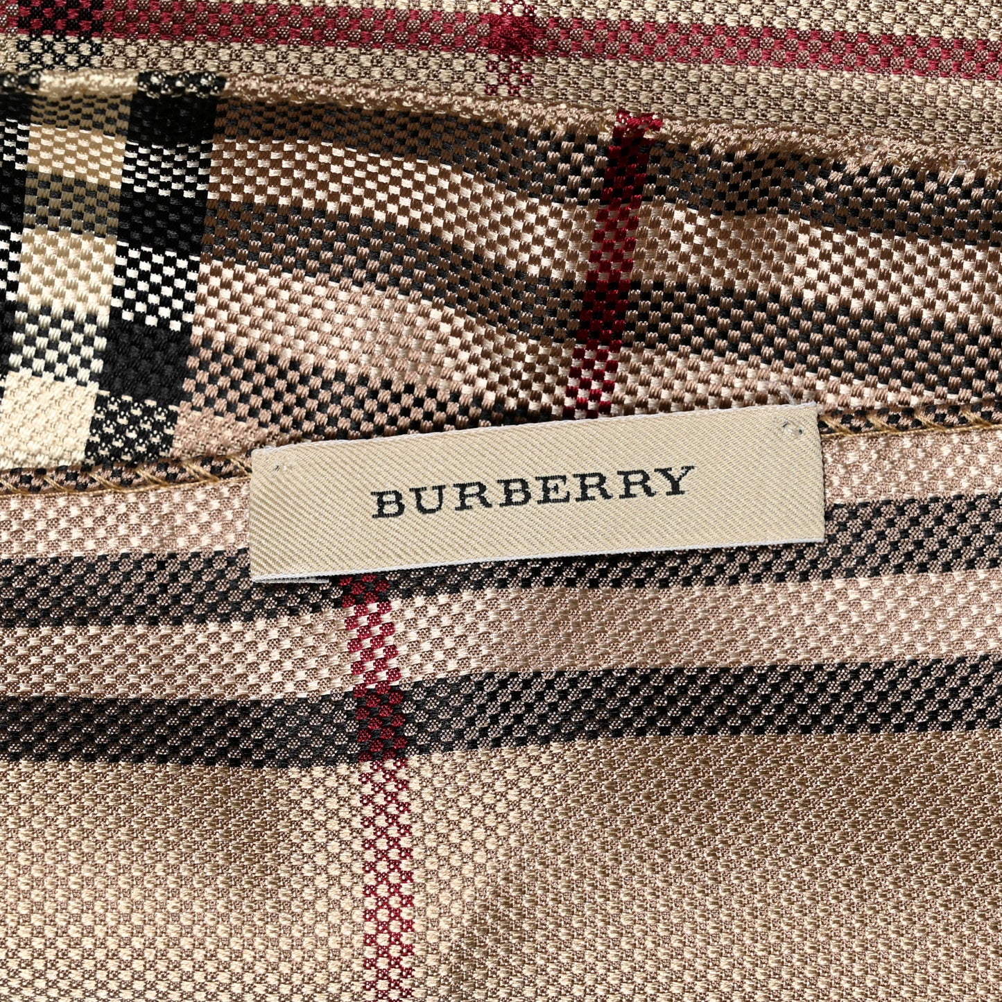 Silk Check Scarf Archive Beige