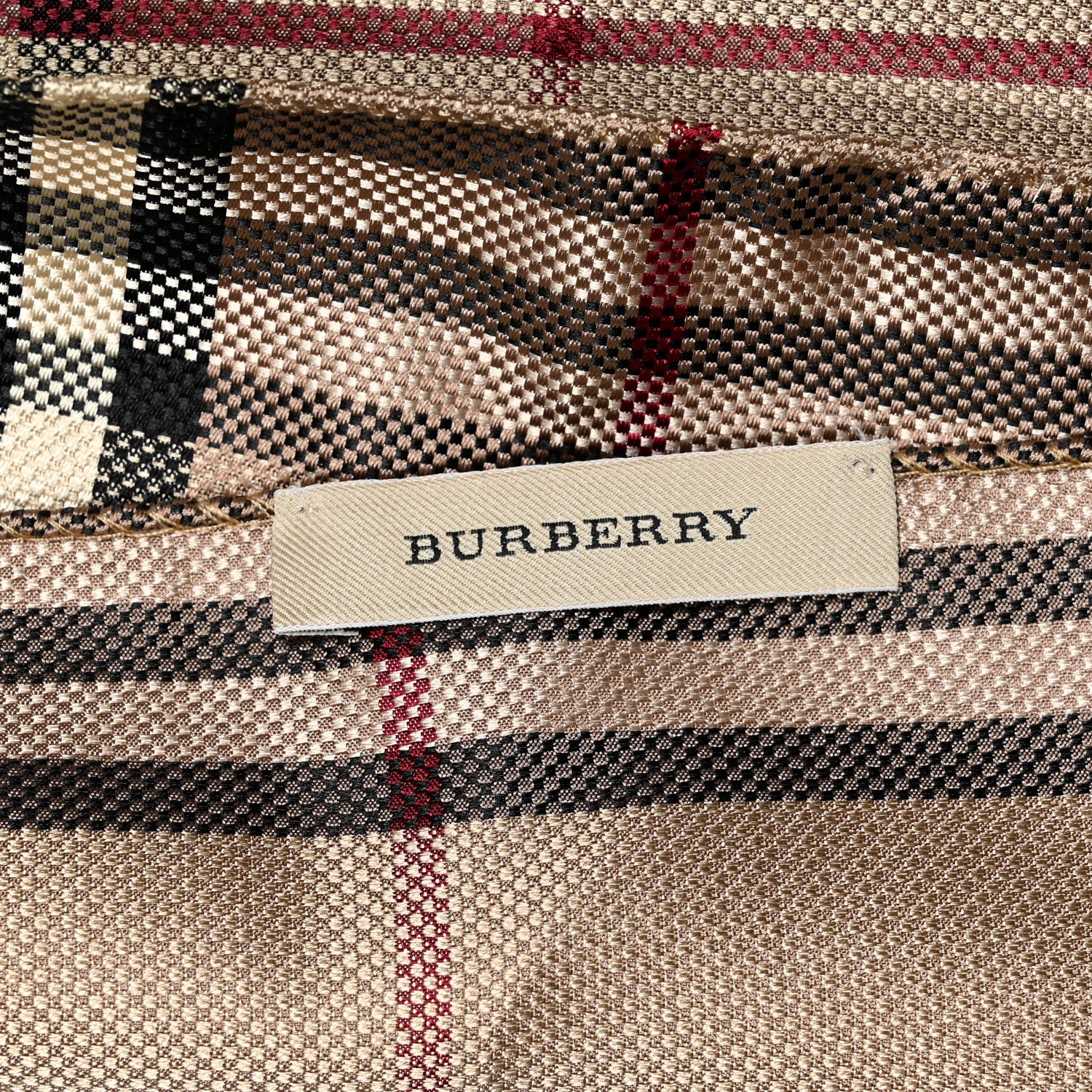 Burberry Silk Check Scarf Archive Beige 3 of 4